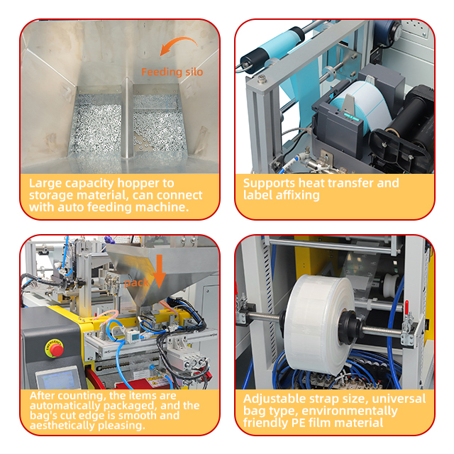 DGAX Automatic Electric Application with PLC Control System Industrial Desktop Counting Packing Machine Small Bag Batch for Metal Medical Parts